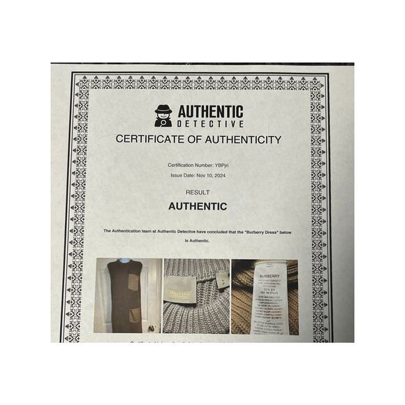 Burberry AUTHENTICATED Cashmere and Cotton Sleeveless Knit Dress Size Small- - Picture 15 of 15